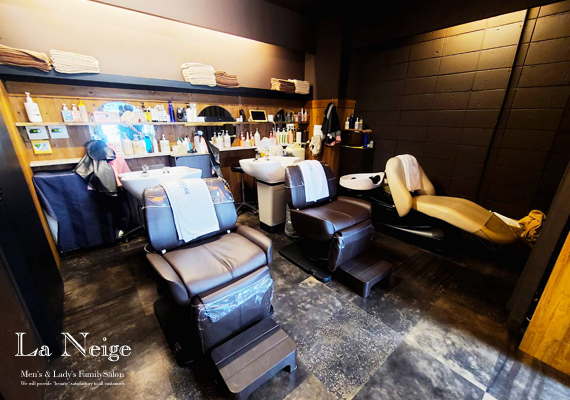 落ち着けるシャンプーブース